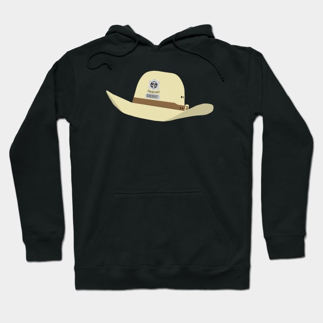 Nicole Haught Sheriff Hat (Black Background) - Wynonna Earp Hoodie by Queerdelion